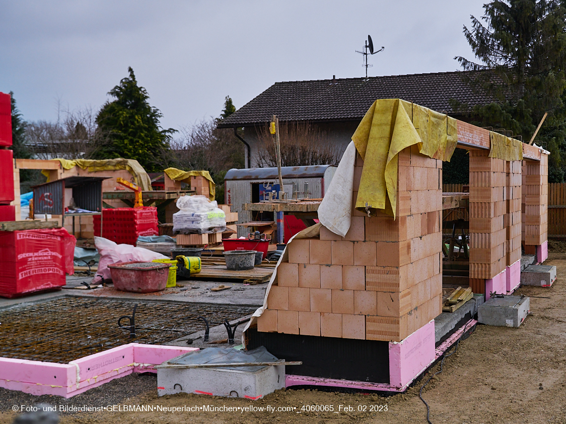 02.02.2023 - Baustelle Niederalmstraße 16 in Neuperlach